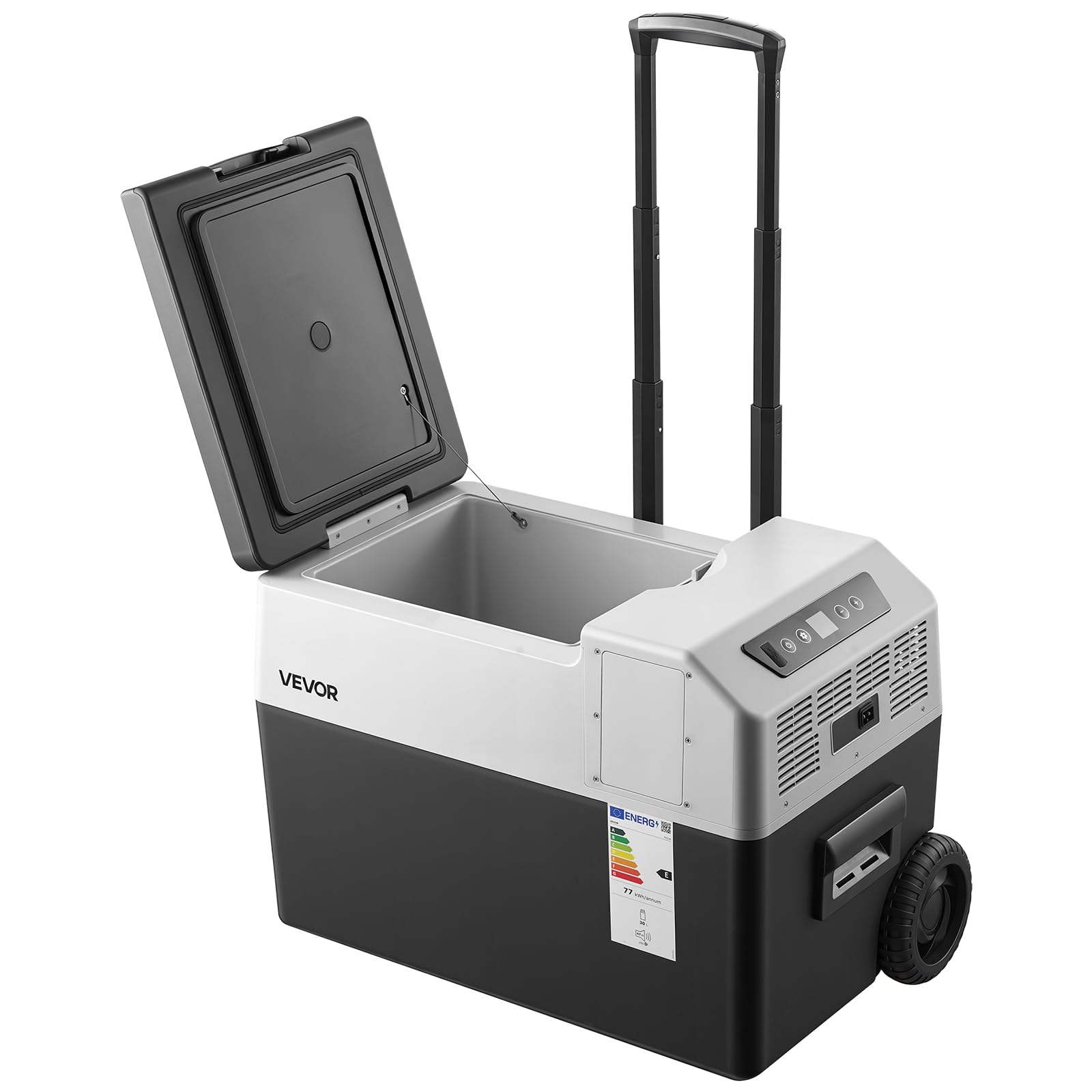 VEVOR Frigorifero per Auto Portatile, Frigorifero per Auto con Ruote Maniglia Capienza 30 L Controllo APP, Temperatura tra -22°C a 10°C, Congelatore Elettrico per Camper SUV da Campeggio Viaggio