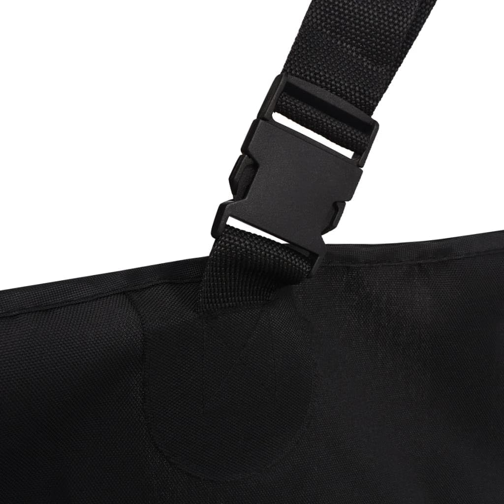 Coprisedile posteriore per animali domestici, in poliestere Oxford rivestito, 148 x 142 cm, nero, con cerniera, impermeabile, antimacchia, cinghie regolabili, tasche per auto e viaggi