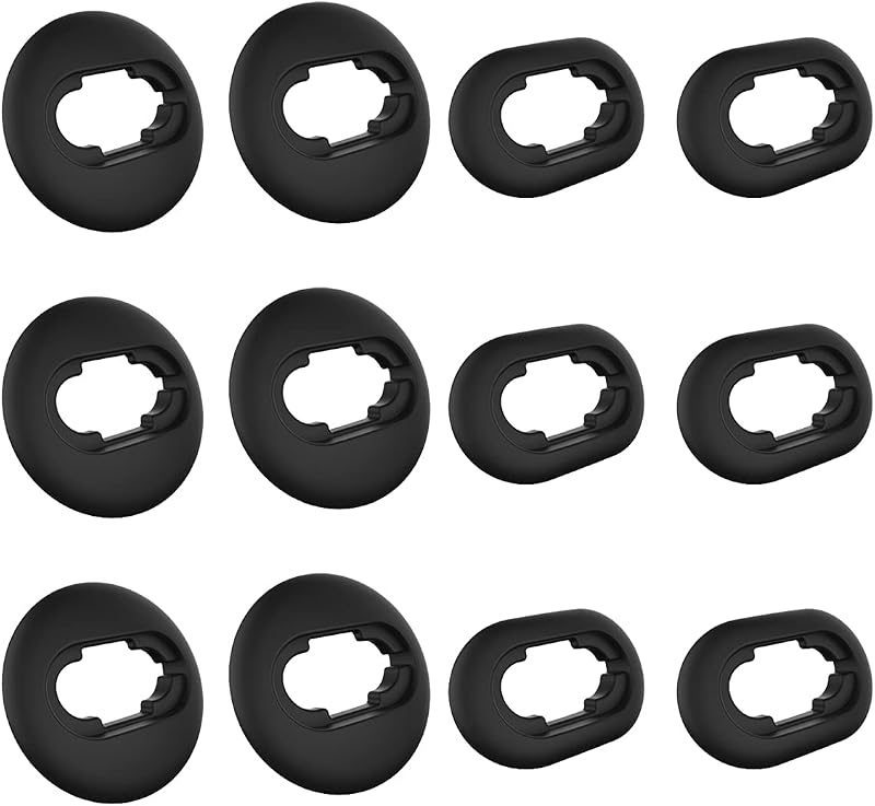Galaxy Buds Live Ear Tips Silicone Adapter Ear Wing Tips Replacement | 6 Pairs L/S Earbuds Tips for Samsung Galaxy Buds Live Accessories Rubber Earbuds Tips, Black