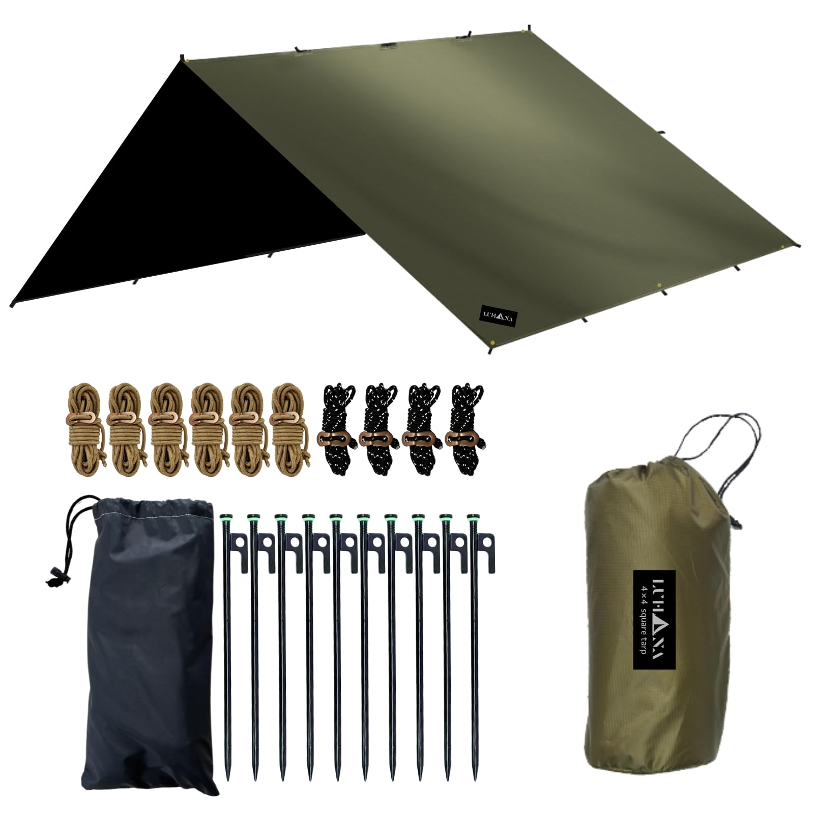 Amazon.co.jp: LUHANA Square Tarp, Flame-Retardant, Polyester