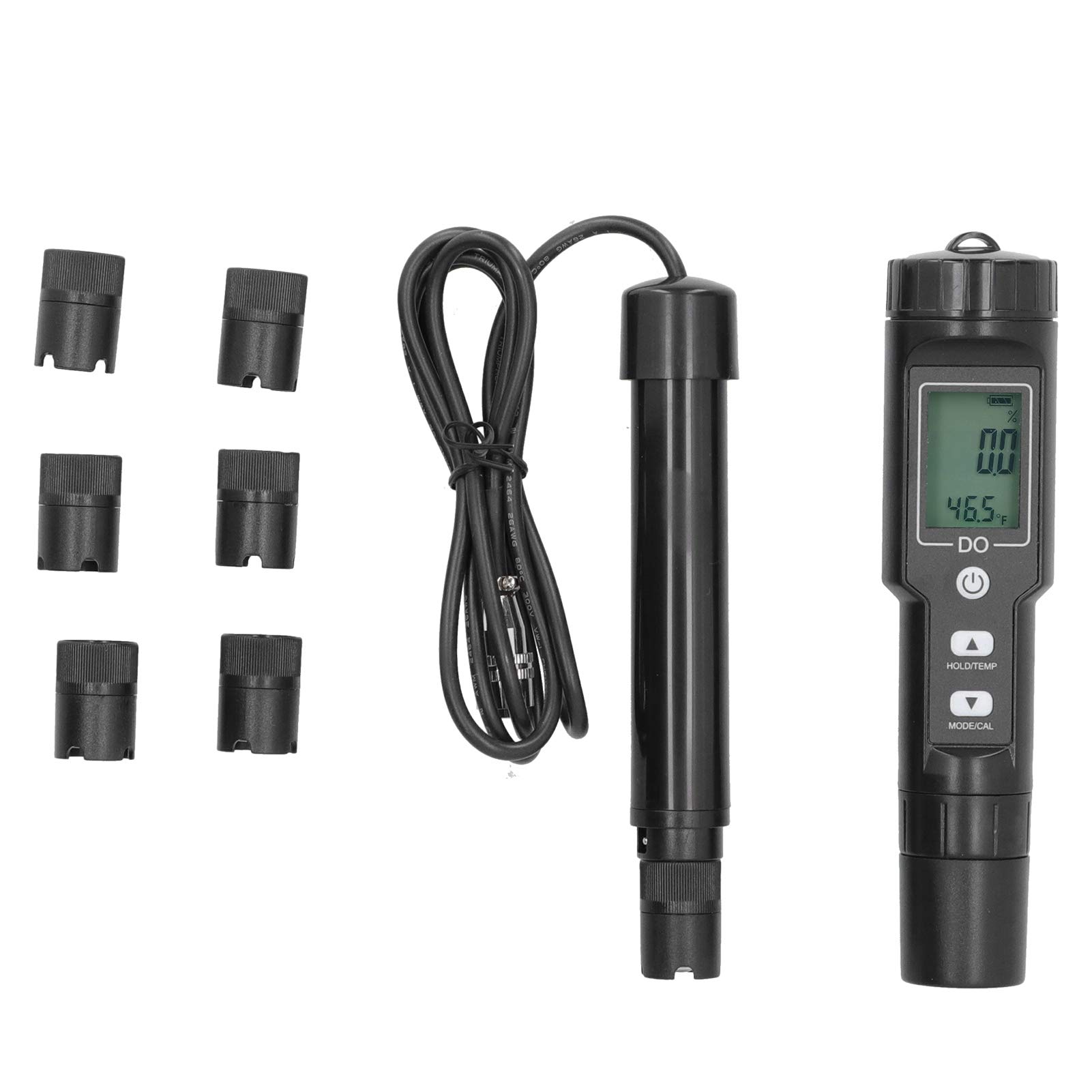 01 Misuratore Portatile di Ossigeno disciolto e Temperatura, intervallo di misurazione: 0-40,0 MG/l, compensazione Automatica della Temperatura, Adatto per acquacoltura d'Acqua Dolce,