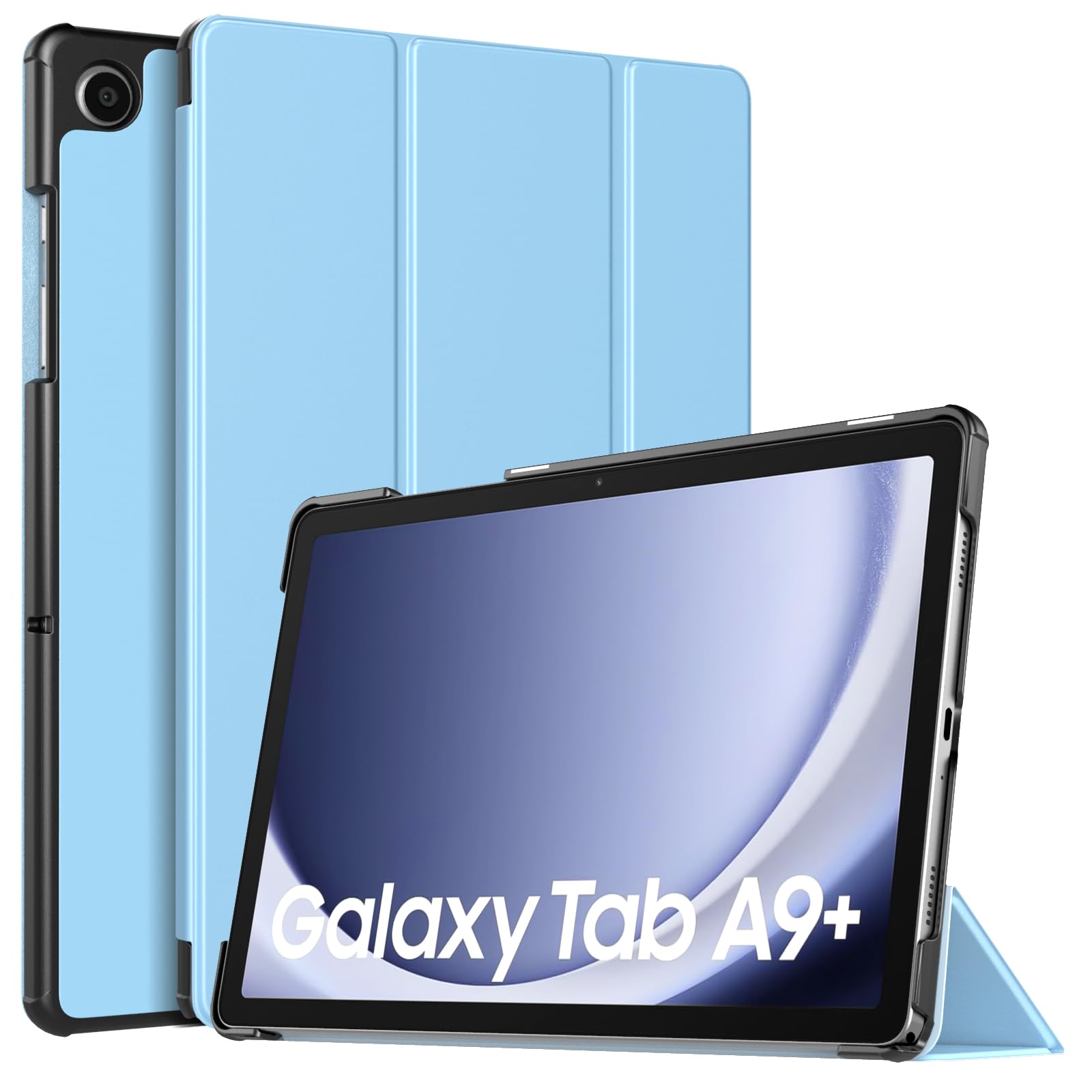TiMOVO Case for Samsung Galaxy Tab A9+/A9 Plus 11 Inch 2023, Slim Lightweight Stand Hard Back Shell Protective Cover for Galaxy Tab A9+ Tablet SM-X210/X216/X218, Auto Wake/Sleep, Sunny Sky Blue