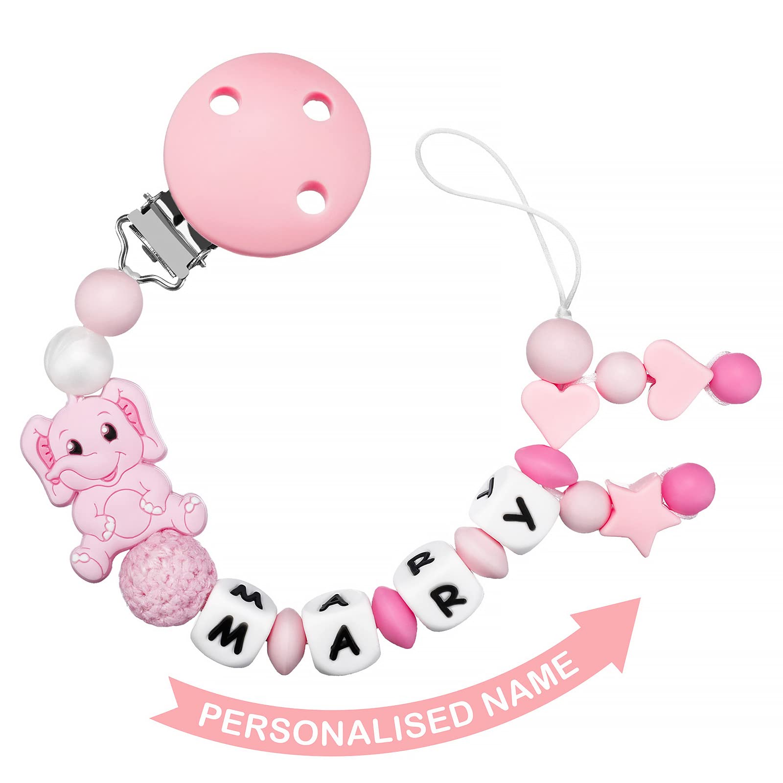Name Personalized Binky Personalized Pacifier Clip With Name For