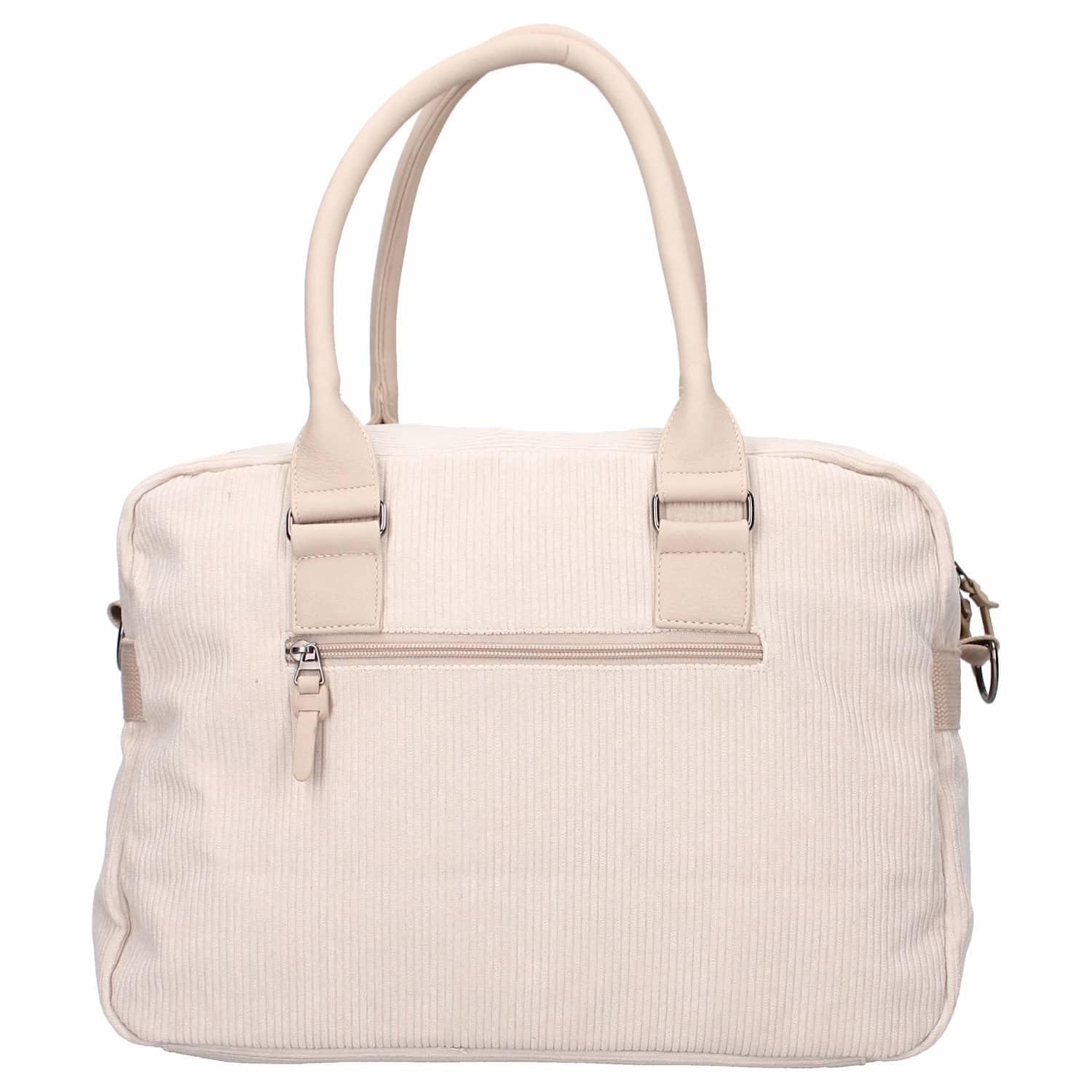 Kidzroom | Borsa fasciatoio in velluto a coste e materasso nomade - 28 x 40 cm Beige 28 x 40 cm