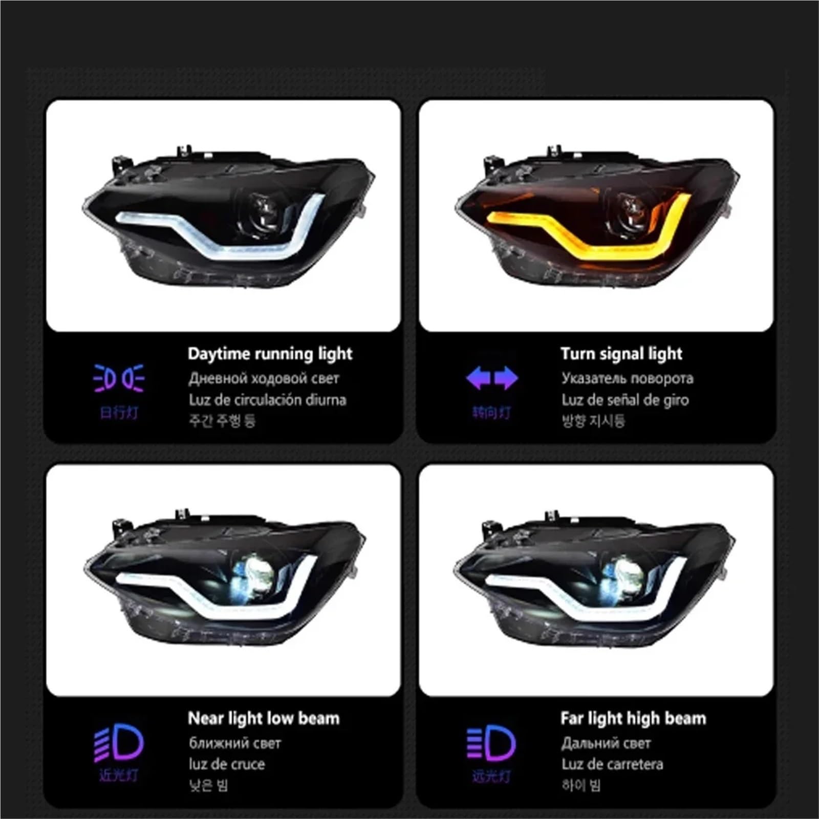 Car Headlights For BMW 1 Series F20 Headlight 2012-2015 LED Lamps DRL Dynamic Turn Signals Accessories — view 6