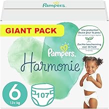 PAMPERS HARMONIE TAILLE 6 107 COUCHES (13-18 KG)