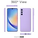 Pikkme Back Cover for Samsung Galaxy A34 5G | Slim Soft Matte Silicone Cover with Camera Protection & Shockproof Bumper Case (Purple) gallery image