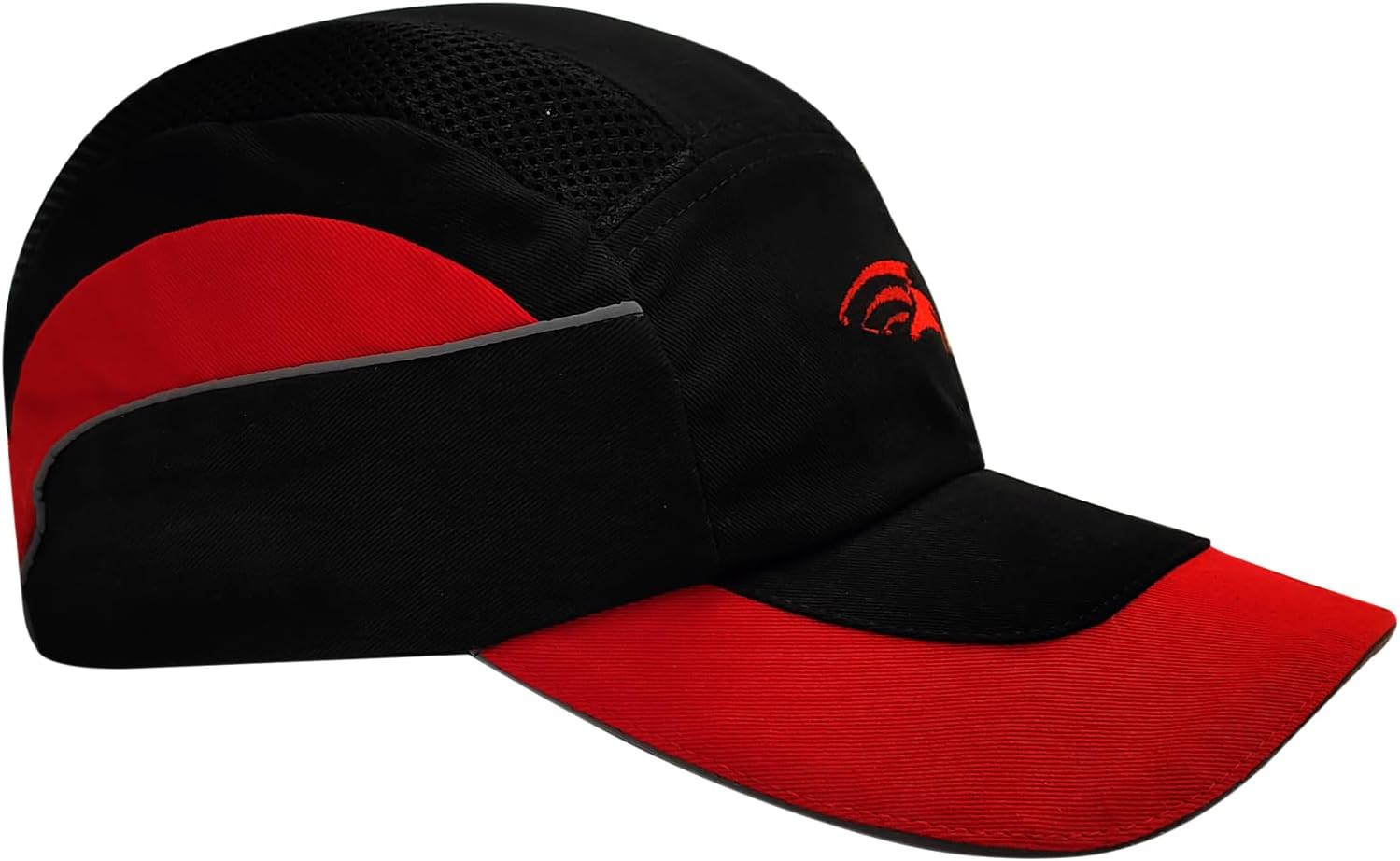 PERF Unisex Safety Bump Cap Long Peak Black Red | CE Certified