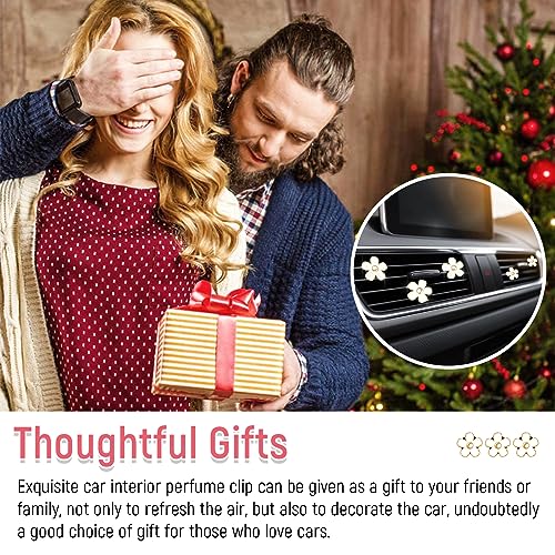 Image of Kewucn 6 Pcs Daisy Air Vent Clips, Cute Flower Car Air Conditioning Outlet Clip, Colorful Air Fresheners Vent Decorative Clips, Universal Auto Interior Accessories for Girls Women (White)