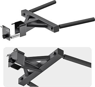 Dip Attachment for Power Cage with 5/8" or 1" Hole, Y-Shaped Dip Bar | Squat Rack Accessories with Non-Slip Foam Grips, Full Welded Steel, Power Rack Attachment for Home Gym Strength Training