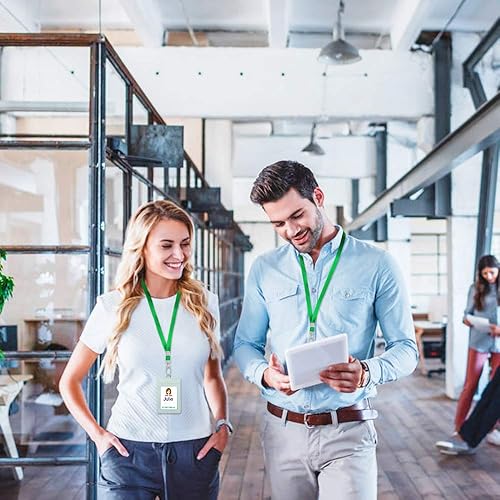 Miniatura 3 de 50 Piezas Cordones Verdes Cordón para Insignias de Identificación Cordón de Nailon a Granel Clip Gancho Giratorio para Insignias de Identificación