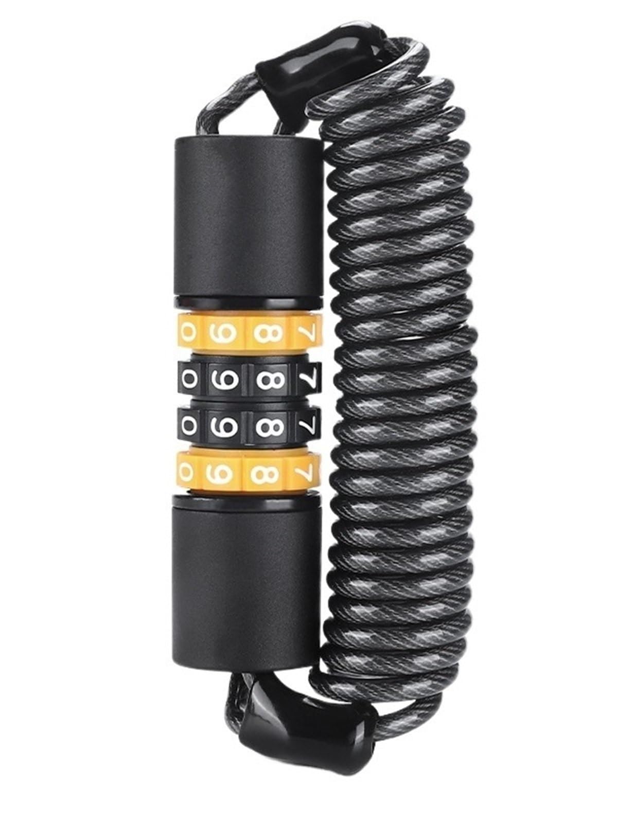 Motorcycle Handlebar Lock Bike Lock Safety Anti-Theft Bicycle Folding Portable Steel MTB Road E-Bike Motorcycle Strong Chain Motorcycle Disc Lock(150cm-Orange)