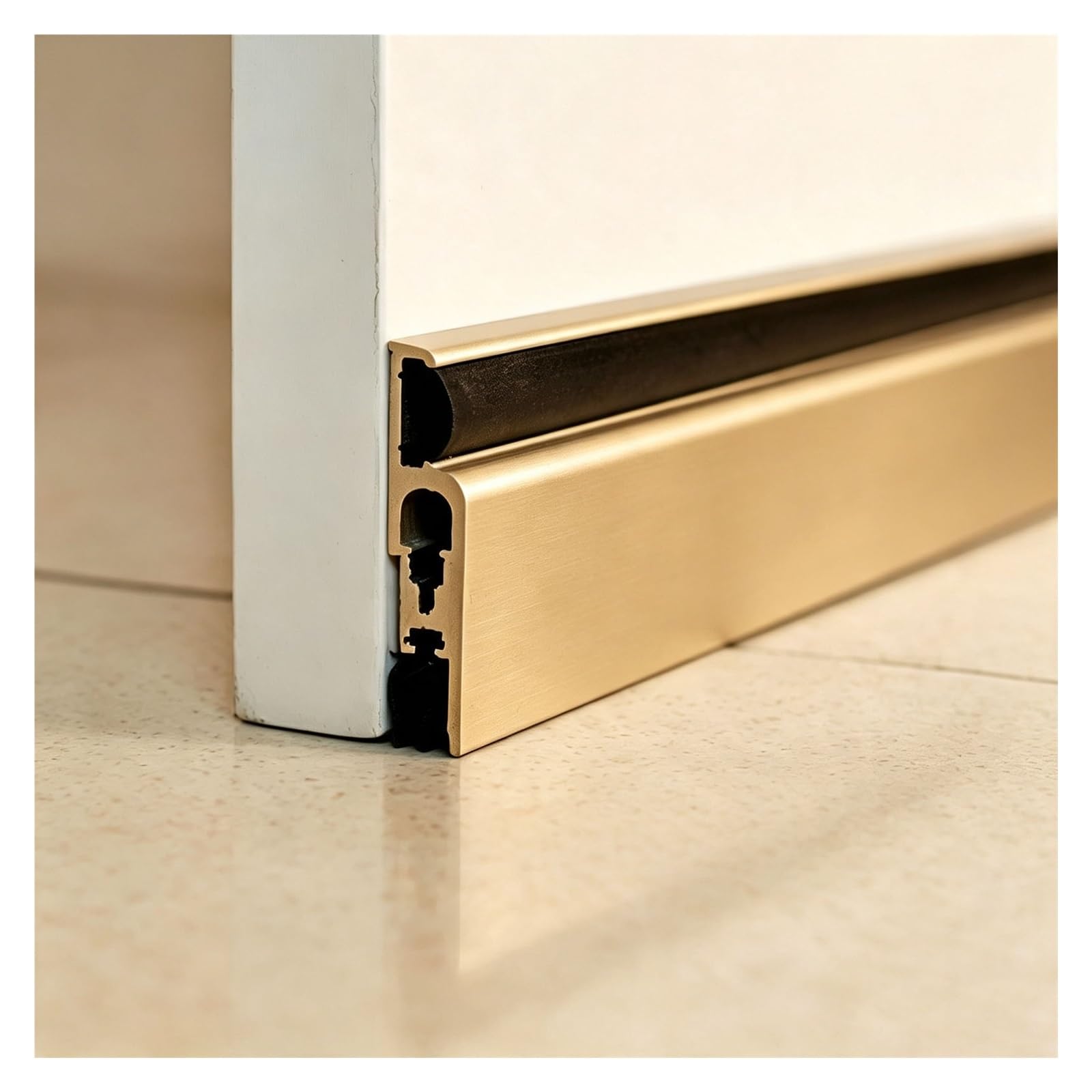 Guarnizione Paraspifferi Per Porte, A Rientro Automatico Interni | Porte 76/81/91/122 Cm, Funzione Apertura Chiusura Automatica, Riduce Rumore, Blocca Spazi E Luce