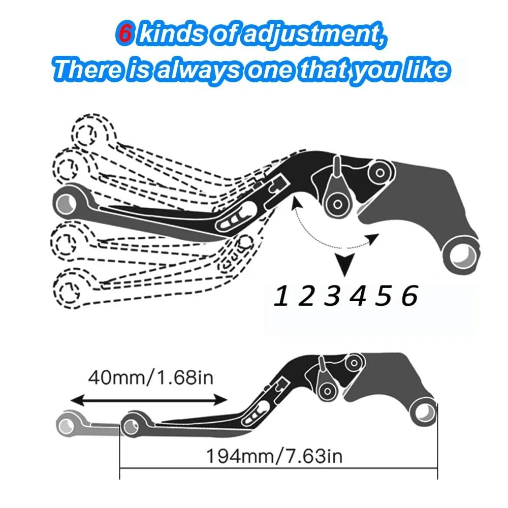 Per X-ADV XADV 750 2017 2018 2019 CNC Moto Leva Frizione Leva Freno Set Maniglia Pieghevole Regolabile Nero