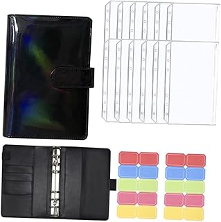 LALAFINA 1 Conjunto De Livro De Orçamento Envelopes Roxos Pastas Roxas Pastas De Documentos Transparentes Envelopes De Plástico Transparente Envelopes Pasta De Arquivo De Orçamento De