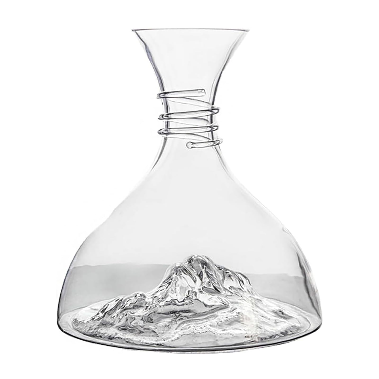 Decantador de Vino Tinto de 1800 ml, Decantador de Vino de Cristal Iceberg, Aireador de Vino rápido para el hogar Decantador de Jarra de Vino soplada a Mano para Amantes del Vino