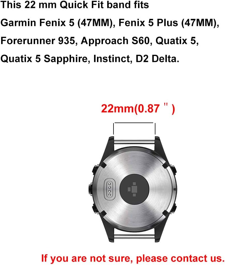 LDFAS Fenix 7/6 Pro/5 Plus Band, 22mm Stainless Steel Metal Quick Release Easy Fit Watch Strap with Double Button Clasp Compatible for Garmin Fenix 7 Pro/Forerunner 935/945/Instinct 2 Bands, Black