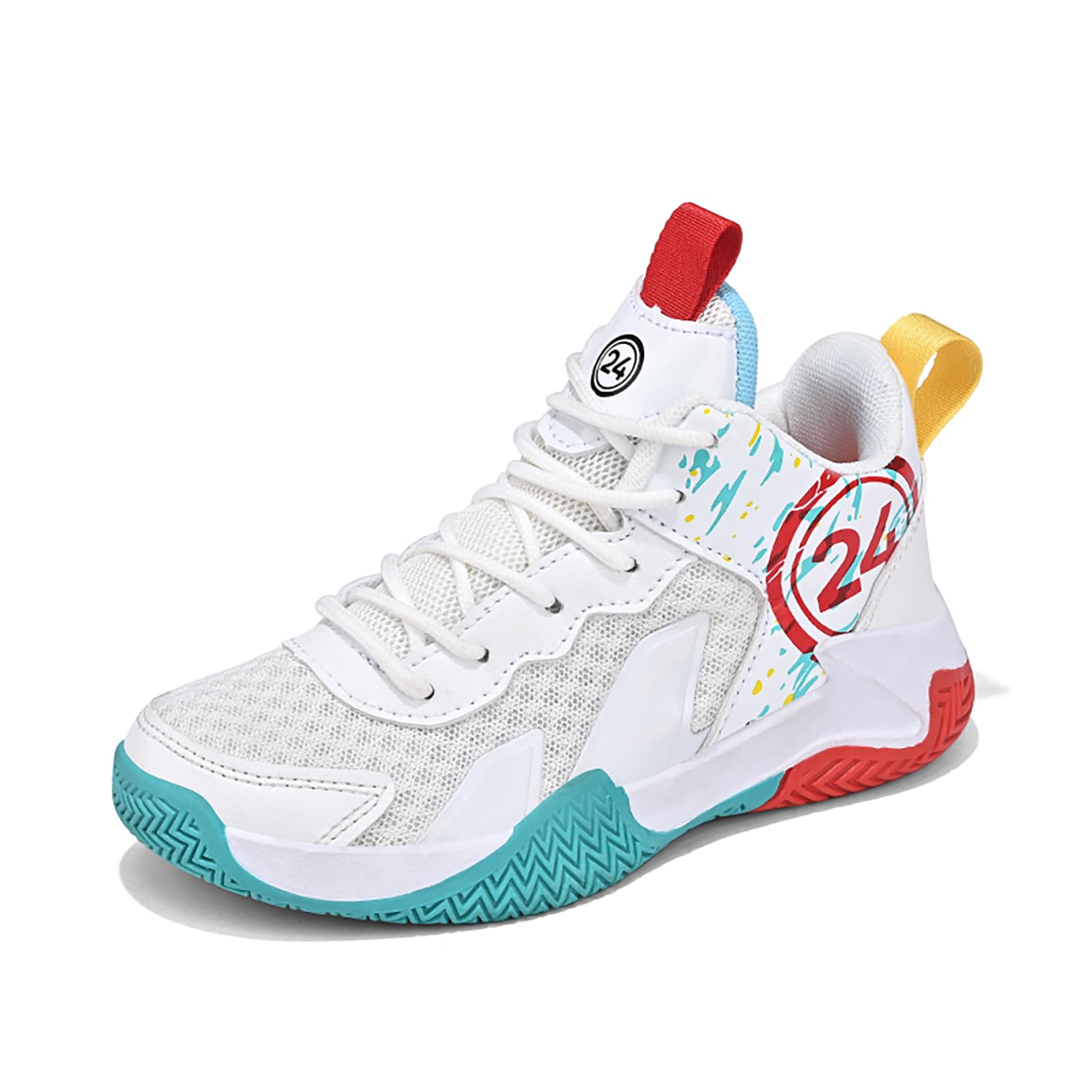 Basketballschuhe für Jungen Mädchen High Top Sneaker Outdoor Leicht Sportschuhe Kinder Basketballschuhe 30-40EU