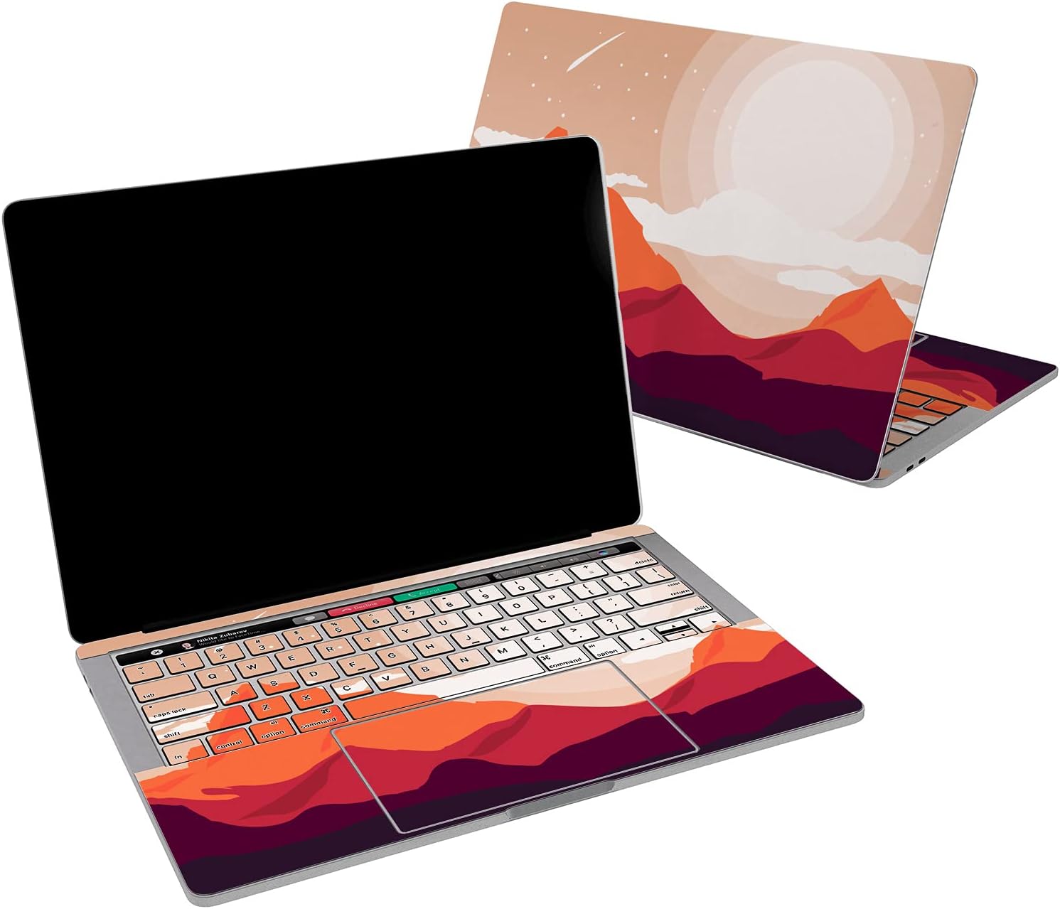 Vinyl Decal Skin Compatible for MacBook Pro 16 M3 M2 M1 14 2023 Air 15 2022 Retina 2020 Air 13 Mac 12 Misty Design Forest Wolf Laptop Aesthetic Fog Sticker Nature Nice Print Cover Animal