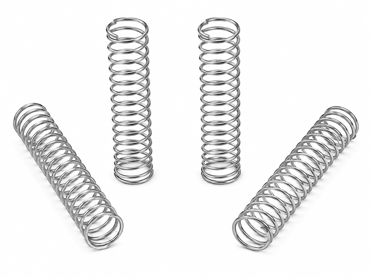 IMPRINT Compression Spring OD 18mm Wire 1.2mm 100mm Pack of 4 | Steel Construction, Zinc Plated Finish, 16 Coils, Silver Colour, Wide Application-image-18