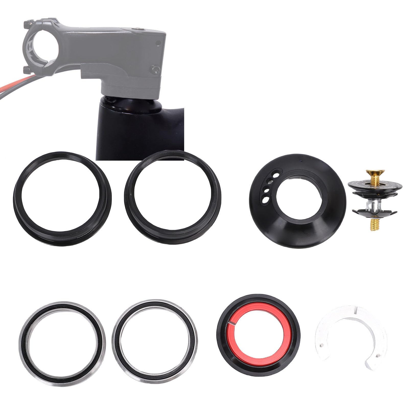 Zintegrowane stery Mavaol Bike do ram ZS56 Aluminiowa górna część 28,6 mm Dolna część 40 mm Wewnętrzne prowadzenie kabli Zestaw słuchawkowy rowerowy z uszczelnionymi łożyskami do