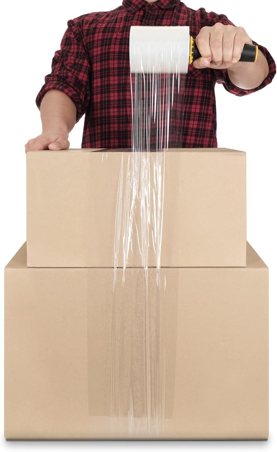 RAGO® Juego de 15 mini rollos de 130 m, 15 x 210 g Papel film I Rollos de Plastico para Embalar I Plastico Embalaje I Película de muebles (38 x 31 x 8 cm)