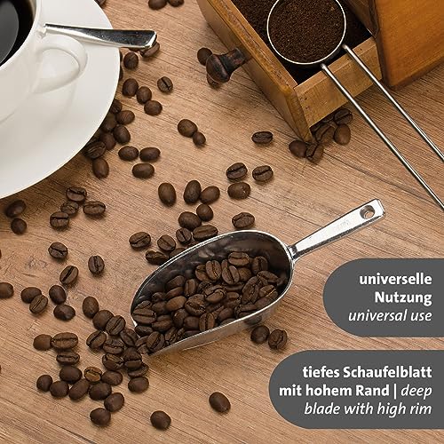 Westmark 2 Back-/Abwiege-/Abfüllschaufeln, Füllvolumen: je 37 ml (ca. 35 g Mehl), Aluminium, Hygia, Silber, 910122E3