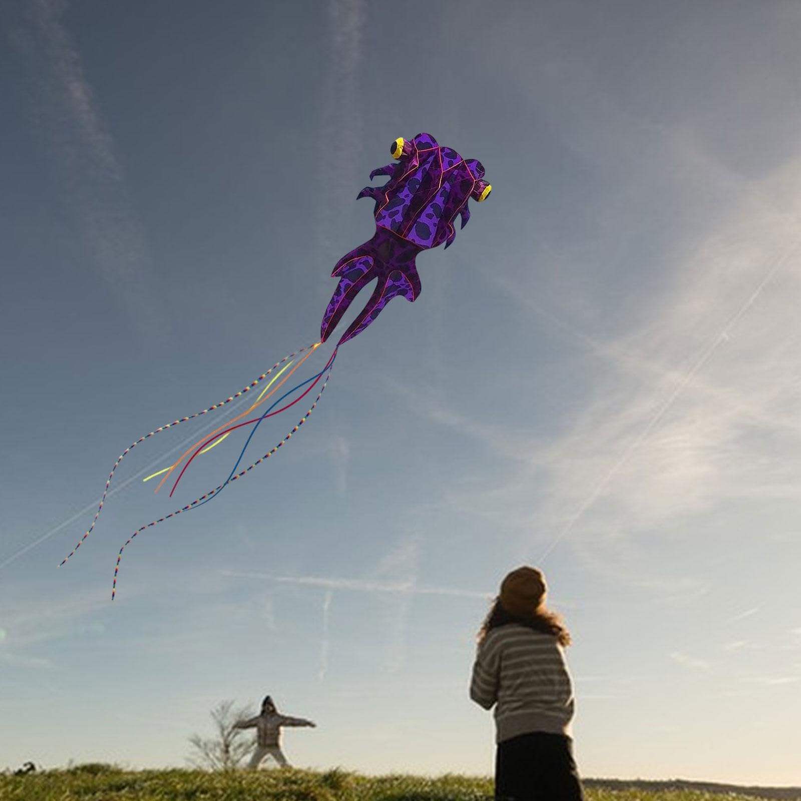Großer Drachen, Riesendrachen, Tier, Große Outdoor Aktivitäten, Fliegendes Spielzeug für Strandausflüge, Vergnügungspark, Kinder, Geschenk für Erwachs, Lila