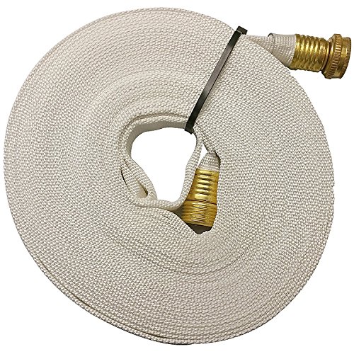 5Elem 017-0105-0100 Polyurethane/Brass/Plastic/Rubber Lay Flat Garden Hose, GHT Connection, 300 psi Maximum Pressure, 100' Length, 5/8", Polyester
