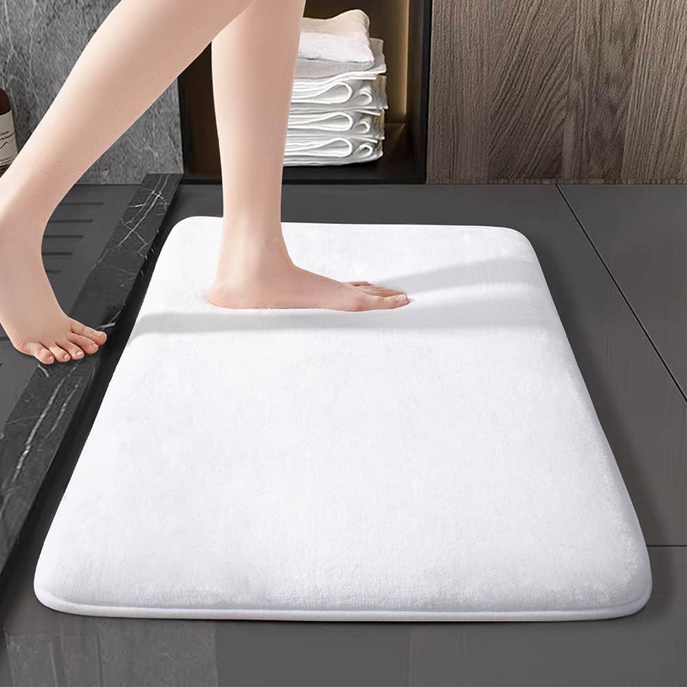 Memory Foam Bathroom Rugs 32 x 20 Non-Slip Quick Dry Bath Mat Machine Washable Bathroom mats Super Absorbent