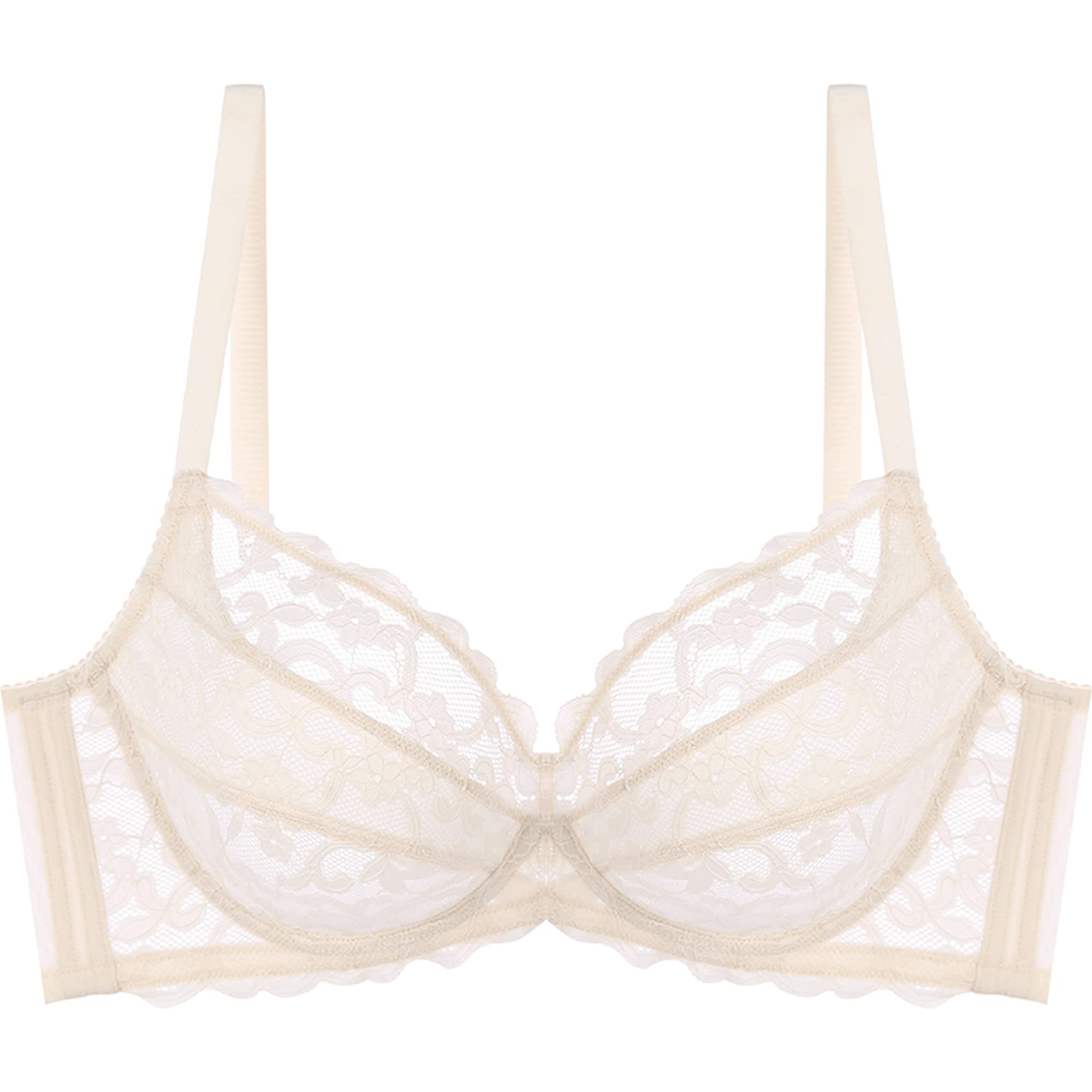 Soutien-gorge en dentelle transparente WENJUN l'excellence du maintien grande taille