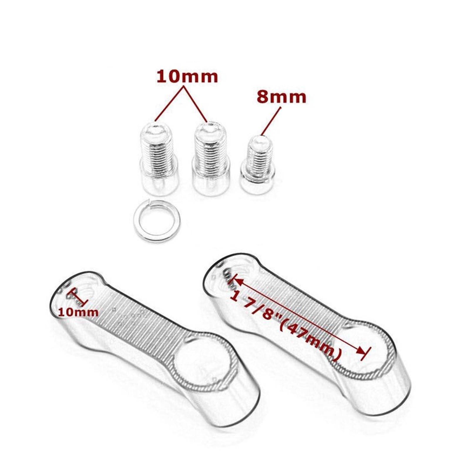 Lusterko ZaśLepki Dla S GSR400 GSR600 GSR 400 600 10MM Lusterka Wsteczne Motocyklowe Rozszerzenie Riser Extend Adapter(ZŁOTO)