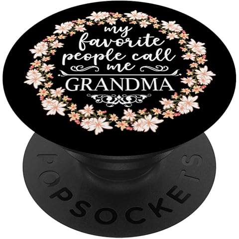 My Favorite People Call Me Grandma Christmas Gifts Floral PopSockets Adhesive PopGrip