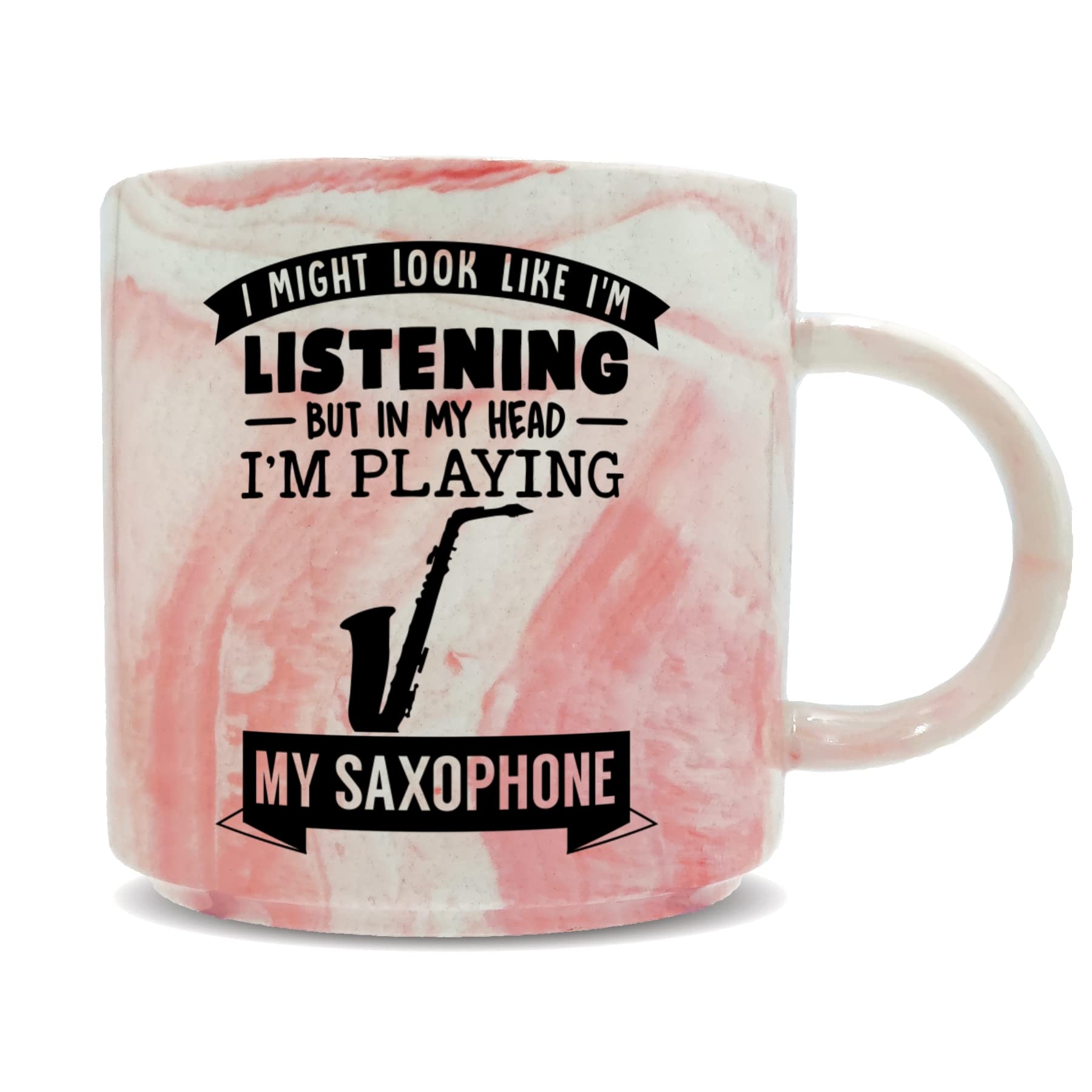 Hippowarehouse I Might Look Like I'm Listening But in My Head I'm Playing My Saxophone Printed Mug Various Colour Options Ceramic Cup Kitchenware 11oz