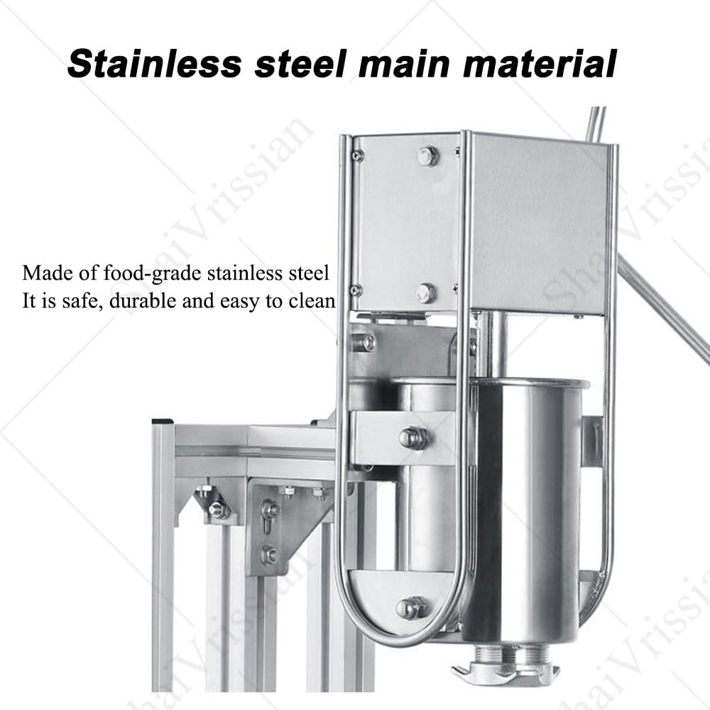Machine à Churros Professionnelle Complète,Machine à Churros Latine,Version 3l/5l/7l,Construction Acier Inoxydable,Support en Forme L,pour Desserts Latins Et Beignets 3L
