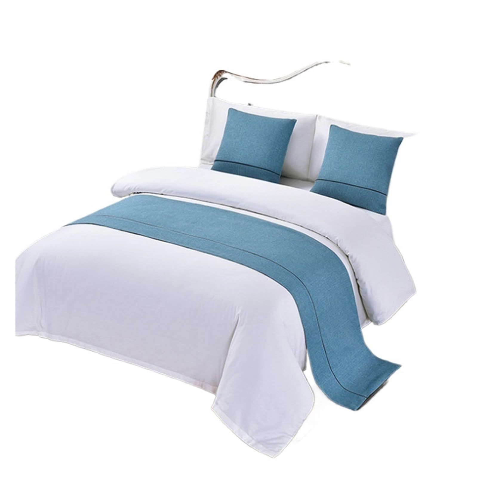 SHENJMAI Bed Runner Bed Flag Solid Color Runners Throw Bedding Modern Spread Patchwork Home Hotel Decoration Bedspreads(J,50x180cm 1pcs)