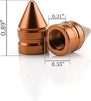 Vista 2 de SINGARO Tapones para válvulas de neumáticos de automóvil, 4 piezas de accesorios universales de aleación de aluminio, cubiertas de neumáticos