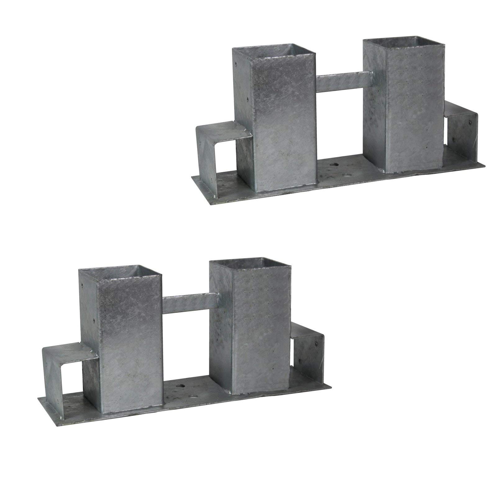 2x Holzstapelhilfe Feuerverzinkt für Kanthölzer 70x70mm / 40x60mm Stapelhilfe Holzstapelhalter Brennholz Kaminholz Gestell Holz