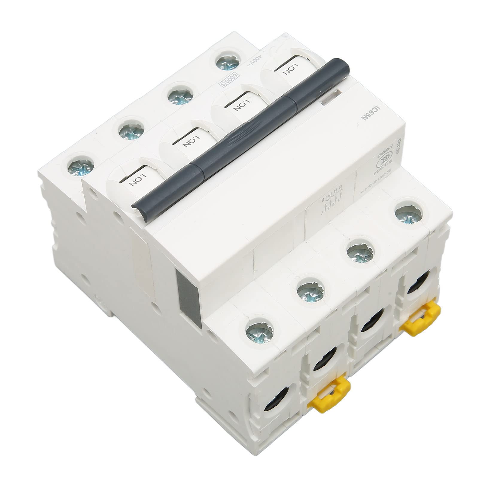 Interruttore Automatico Miniatura 4P AC 400V 16A con Potere di Interruzione 6kA Magnetotermico per Sistemi Elettrici Industriali e Applicazioni Pesanti