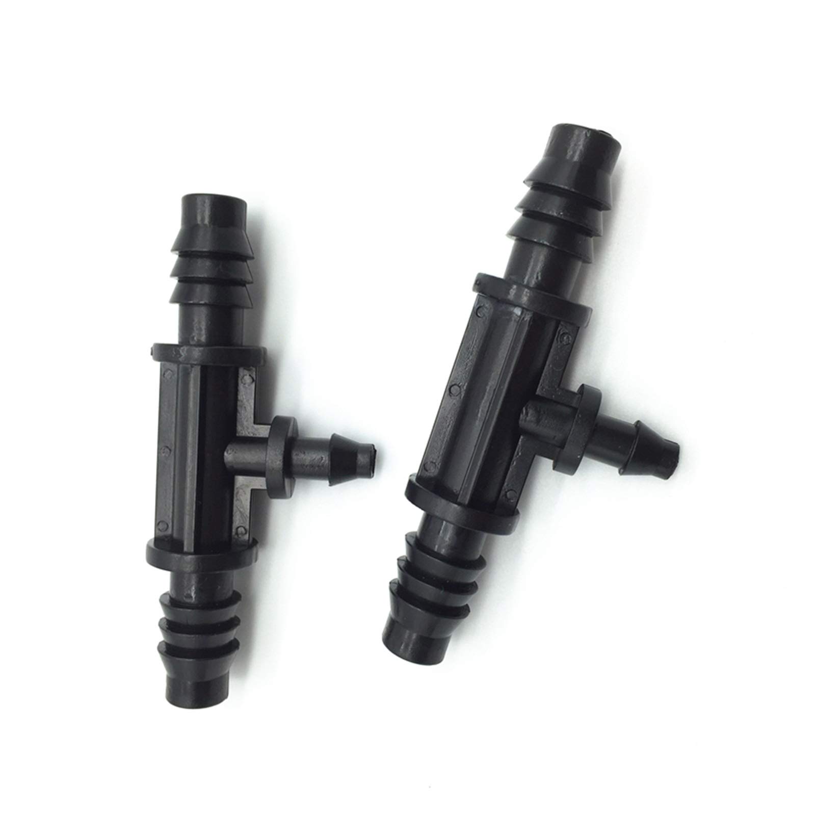 Garden Plumbing 200 Pieces of Barbed 4/7mm Pipe Tee Connector Fittings for Garden Watering and Irrigation Diverter