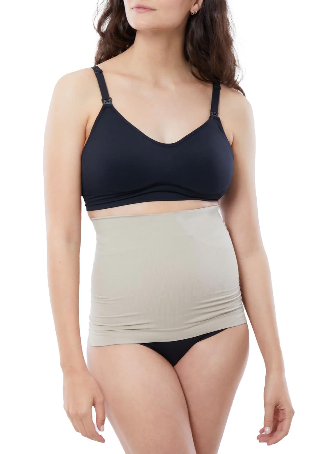 Isabel Maternity Afterband, Womens Postpartum Support Belly Band with Compression, Nude, Size S/M