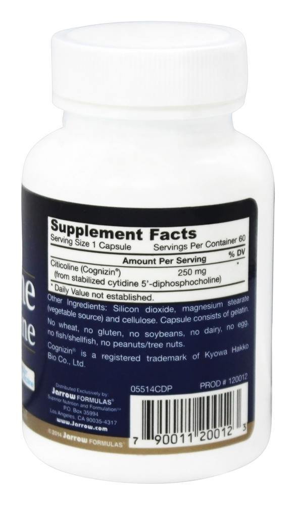 Jarrow Formulas Citicoline CDP Choline, 250mg - 120 caps