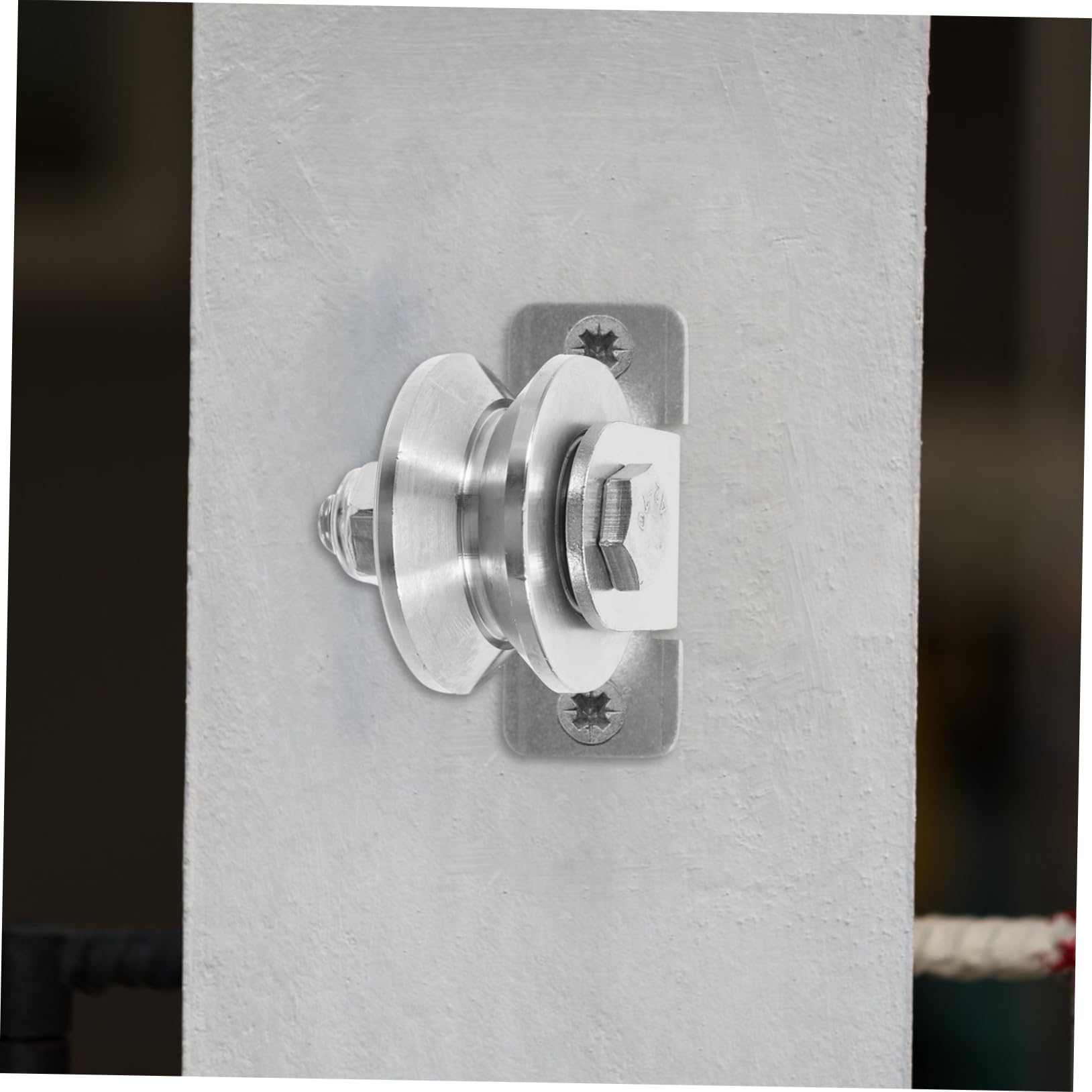 Cabilock Poleas de Acero Inoxidable para Montaje en Pared con Rodamientos Internos y Diseño en V, 2 Unidades para Sistemas de Poleas y Puertas Correderas