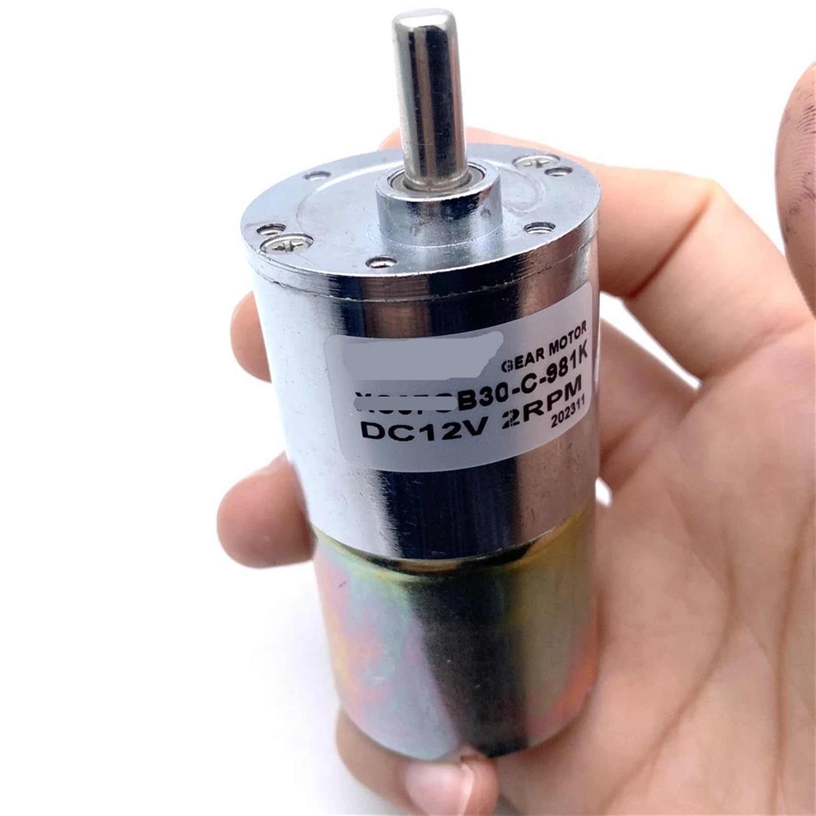 Silnik z przekładnią 37 mm DC 12 V 24 37GB30-C, niski moment obrotowy, szczotka, model DIY, silnik CW/CCW 2 obr./min 1000 37GB520 (12V Gear Motor, 200)