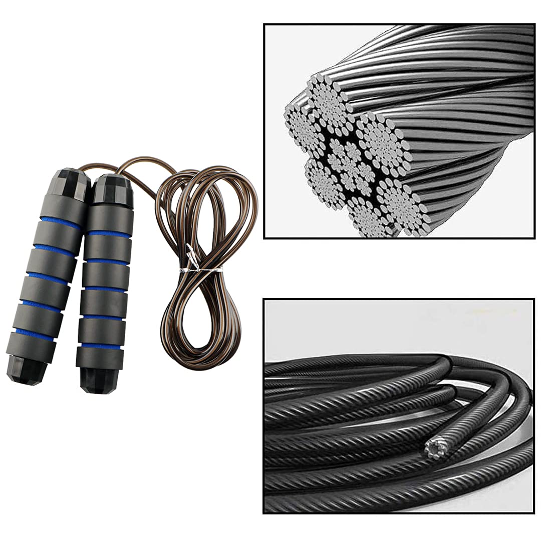 ALPHA PULL Springseil Verstellbar - Speed Rope Mit Kugellager Für Fitness Training