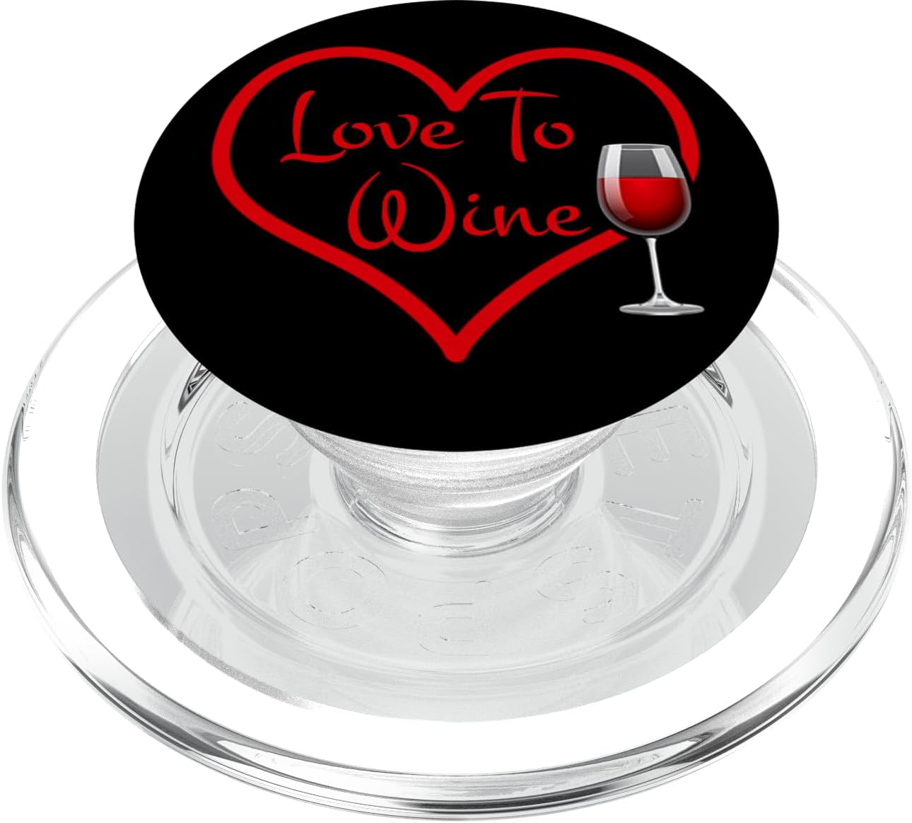 Red Wine Glass Heart Lover Mom Life Gift PopSockets MagSafe PopGrip for iPhone