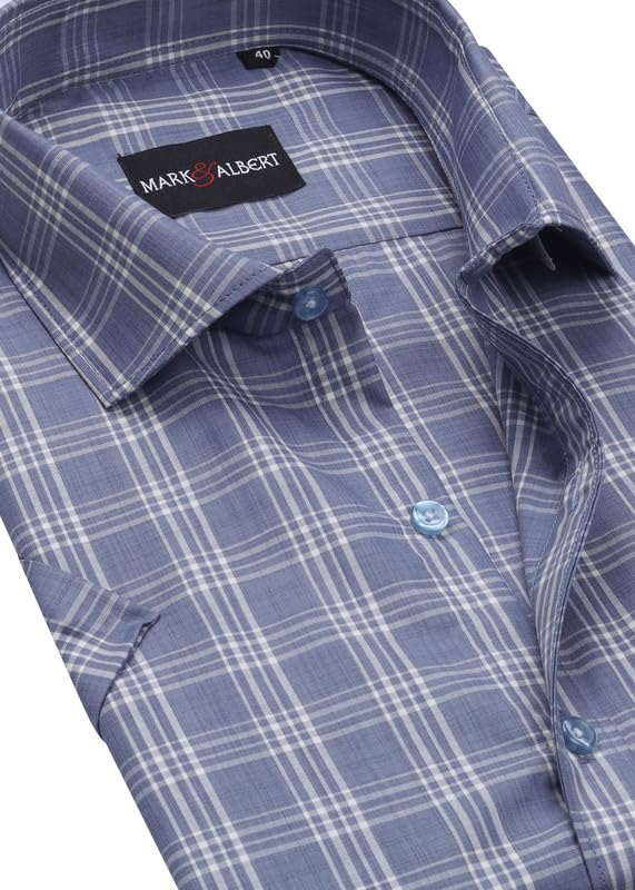 Image of Mark & Albert Men's Half Sleeves Regular Shirt