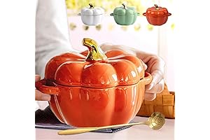 Fall Pumpkin Ceramic Bowl with Lid