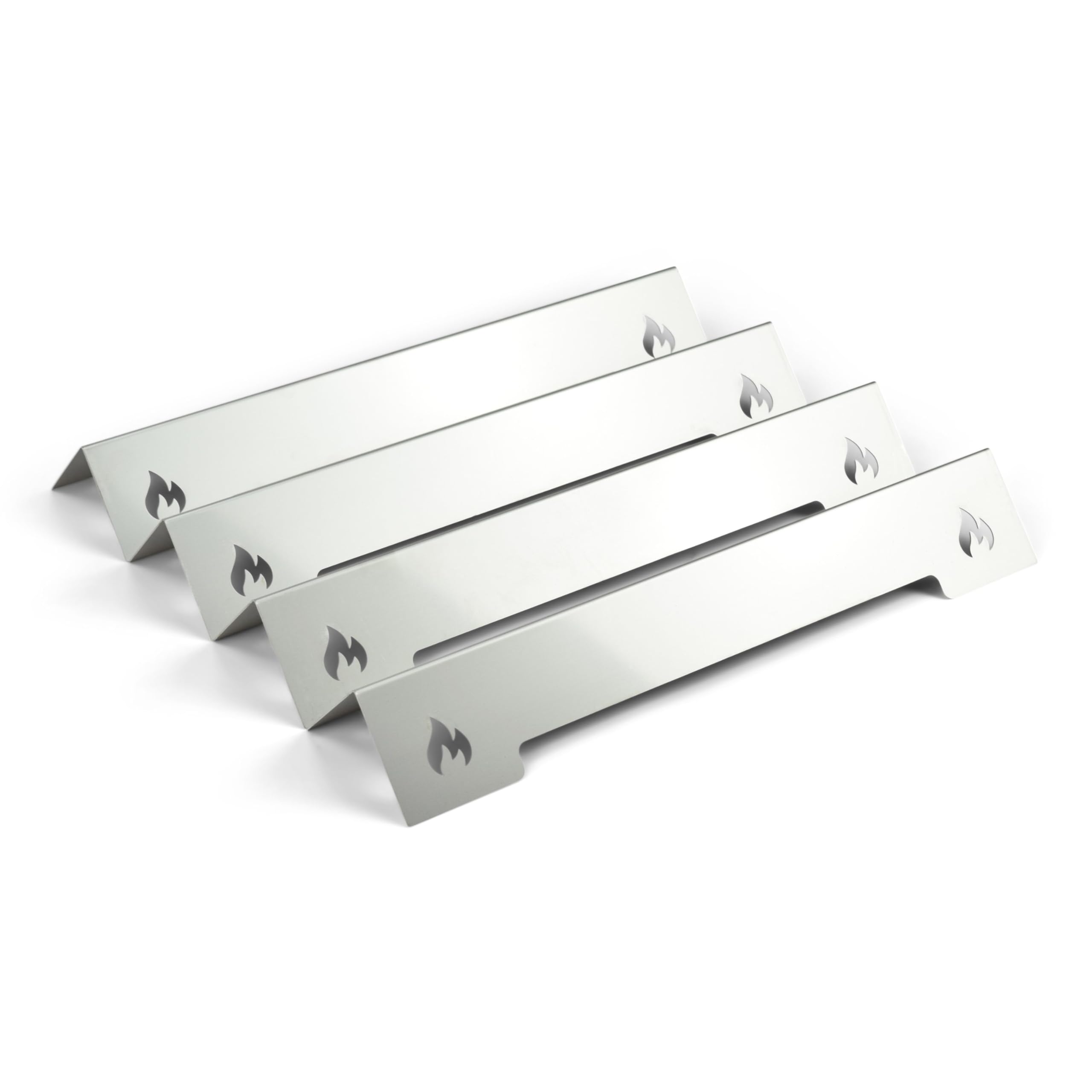 Grillrost.com Das Original Coperchi per bruciatori Grillstar Atlanta - Set di 4 coperchi in Acciaio Inox per Barbecue a Gas Atlanta 200 II, 300 II, 350-1 II, 450 II, 650 II