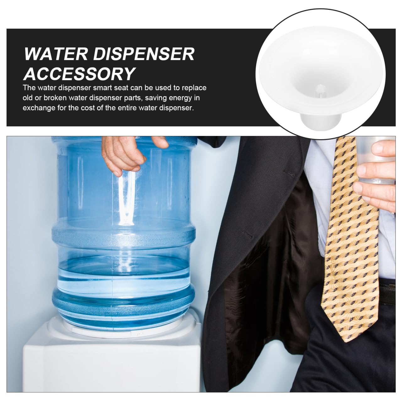 ARTIBETTER Dispensador de agua, dispensador de agua superior, asiento inteligente, dispensador de agua de plástico, soportes para botellas, piezas de repuesto para dispensador de agua de 17 cm